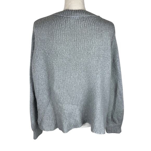 Wooden Ship Paola Buendia Knitted Gray Camo Heart Sweater Size Small / Medium - Picture 3 of 6